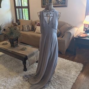 Ladies formal gray dress by BHLDN size large 10/12. Prom dress